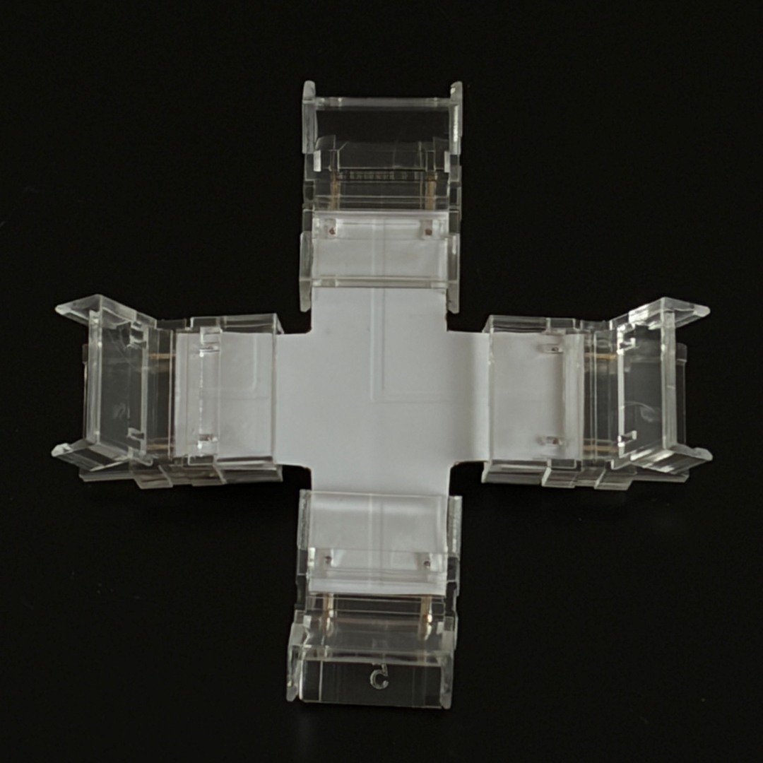 Sing Color + shaped Corner Connector for cob led strip smd2835 led strip 