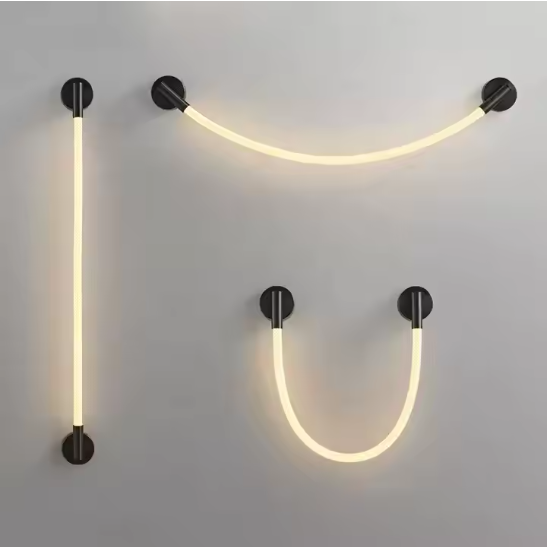 Elegant Wall Lamp with Flexible Silicone Neon 