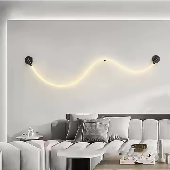 Elegant Wall Lamp with Flexible Silicone Neon Art Decoration Lighting Home Design Modern Led Wall Scone Lamp