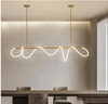 Music Note DIY Restaurant Bar Chandelier Long Tube Art Designer Creative Winding Line Pendant Light