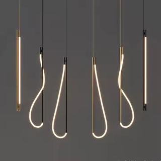 Sleek Neon Flex LED Pendant Lamp, Adjustable Brightness, Modern Design