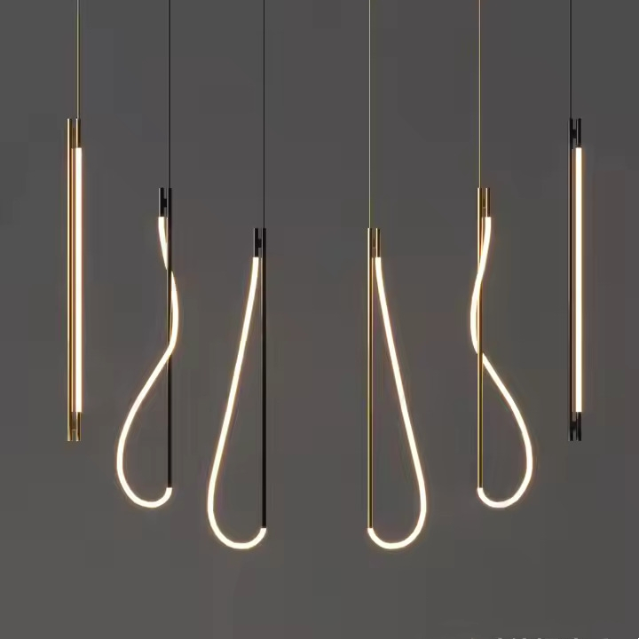 Sleek Neon Flex LED Pendant Lamp, Adjustable Brightness, Modern Design