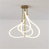 Elegant Winding Design Gold Chandelier, Contemporary Pendant Lighting