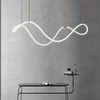 Lunnar Shape Chandelier Long Tube Art Designer Creative Winding Line Pendant Light