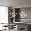 Music Note DIY Restaurant Bar Chandelier Long Tube Art Designer Creative Winding Line Pendant Light