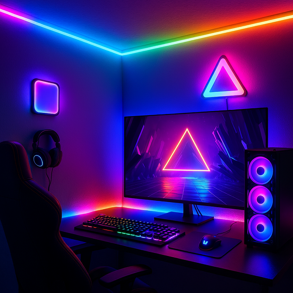 RGB led strip game room