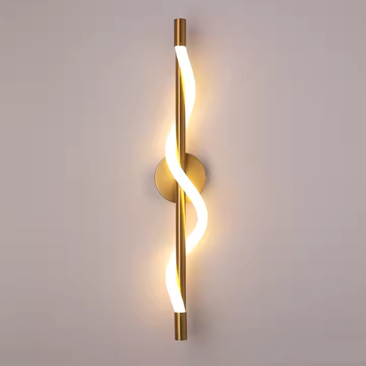 Bedroom Bedside Art Wall Lamp Nordic Linear Silicone Wall Light