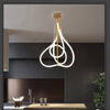Elegant Winding Design Gold Chandelier, Contemporary Pendant Lighting