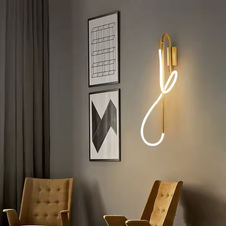 Nordic Linear Silicone Wall Light Modern with LED neon flex